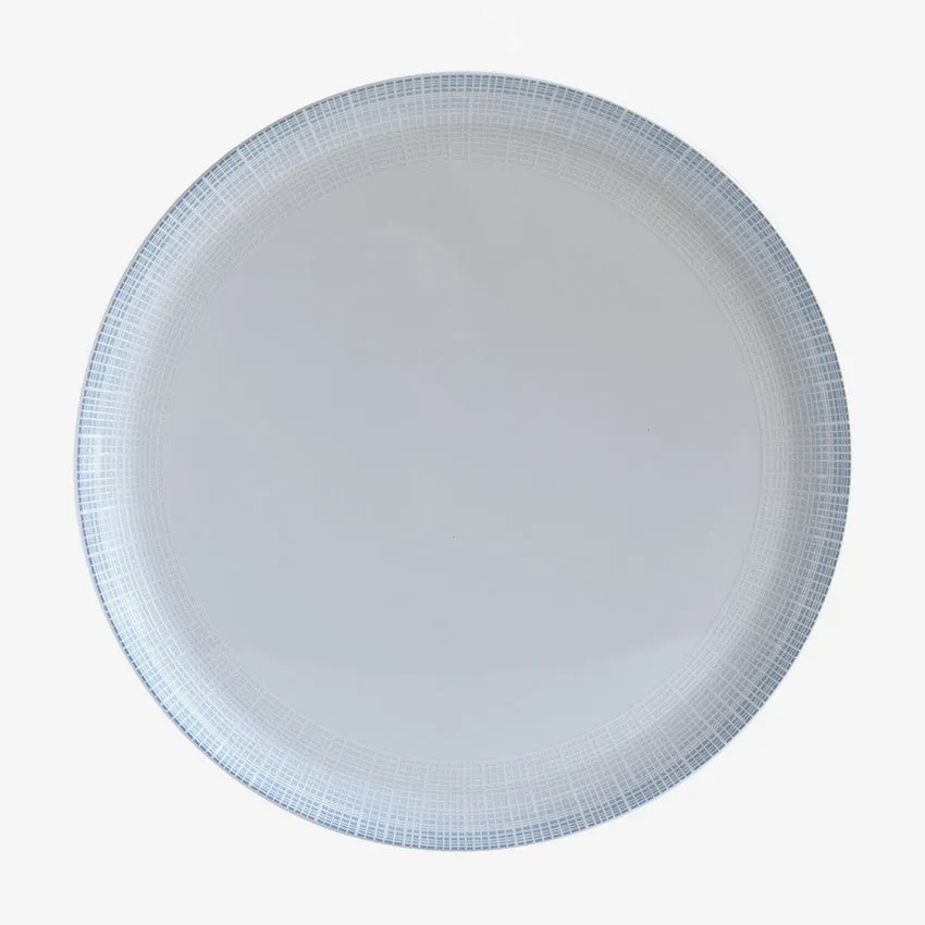 Bernardaud | Saphir Round Tart Platter - White & Turquoise