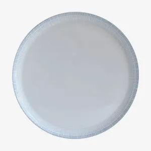 Bernardaud | Saphir Round Tart Platter - White & Turquoise