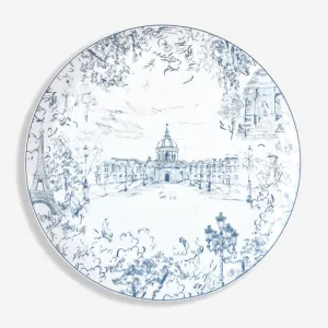 Bernardaud | Tout Paris Round Tart Platter - White & Blue