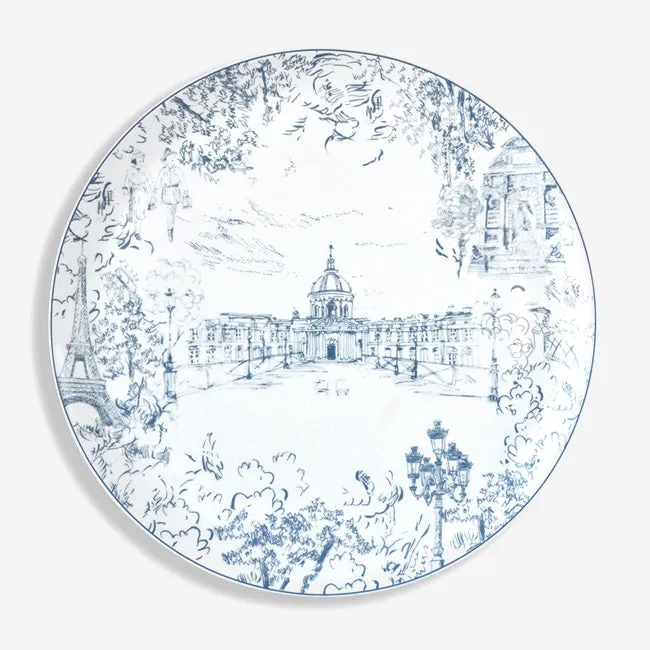 Bernardaud | Tout Paris Round Tart Platter - White & Blue