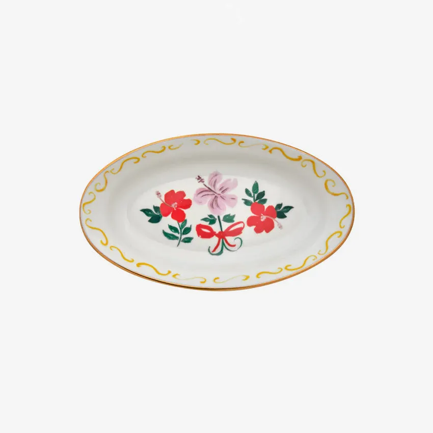 Bitossi Home | Con Amore Oval Tray - Fiore Fiocco