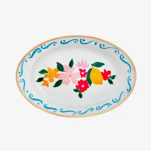 Bitossi Home | Con Amore Oval Tray - Fiori E Limoni