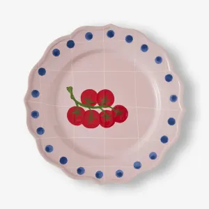 Bitossi Home | Quadri Round Platter - Rosa