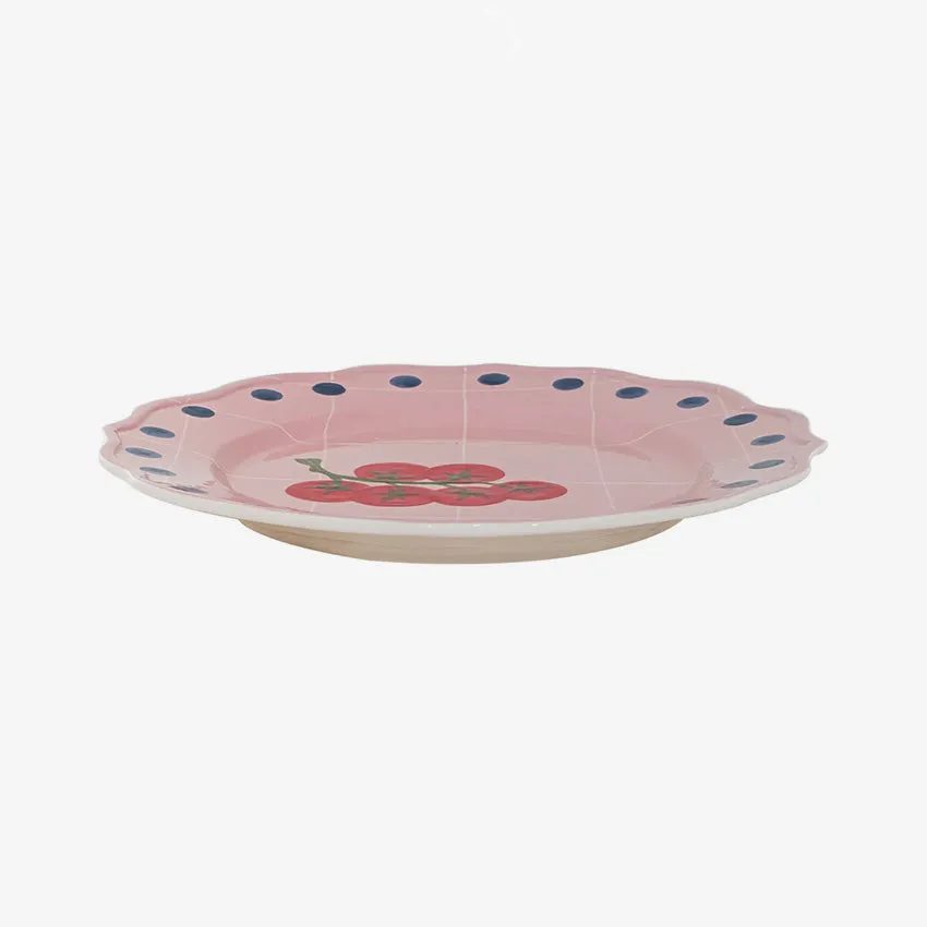 Bitossi Home | Quadri Round Platter - Rosa