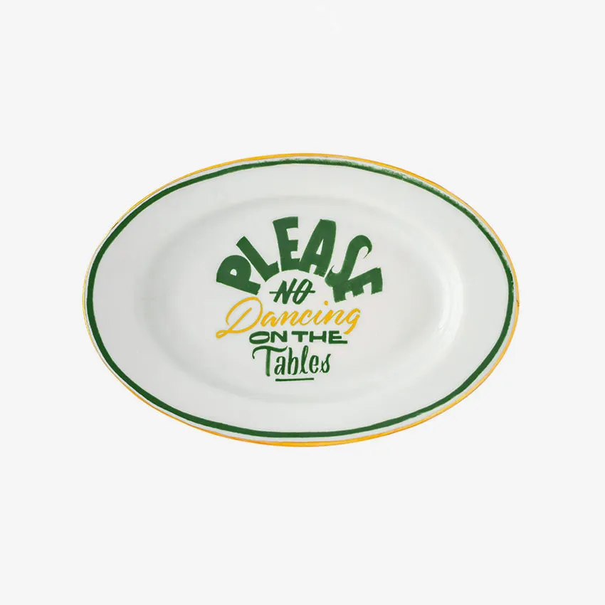 Bitossi Home | The Club Oval Tray - No Dancing