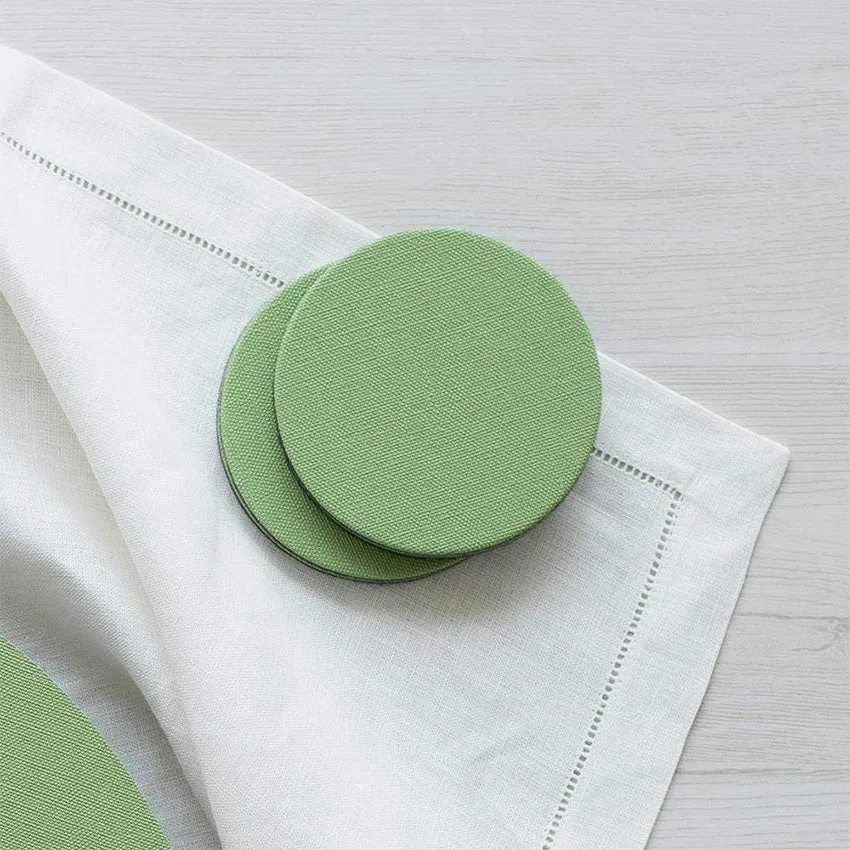 Caspari | Classic Canvas Round Coasters