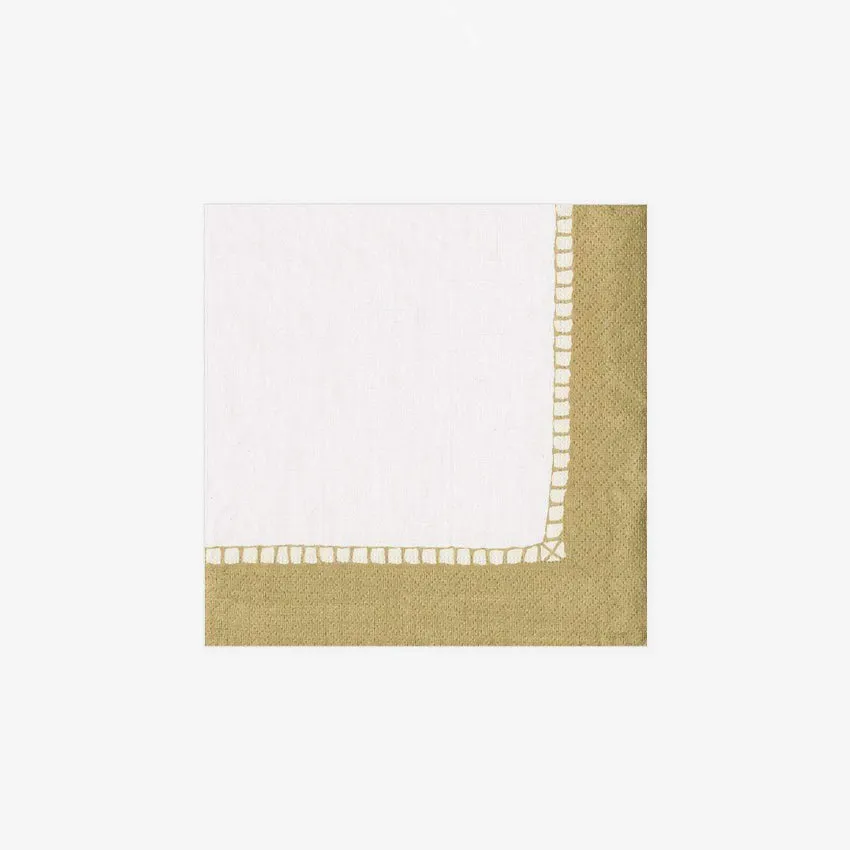 Caspari | Linen Border Paper Napkin