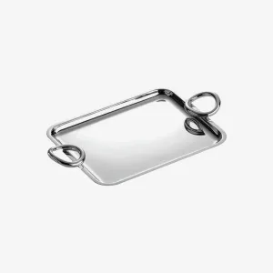 Christofle | Vertigo Rectangular Tray with Handles Silver-Plated