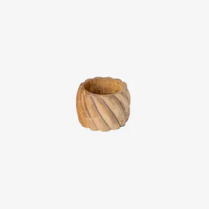 Costa Nova | Napkin Ring Round Natural Wood - Set of 4