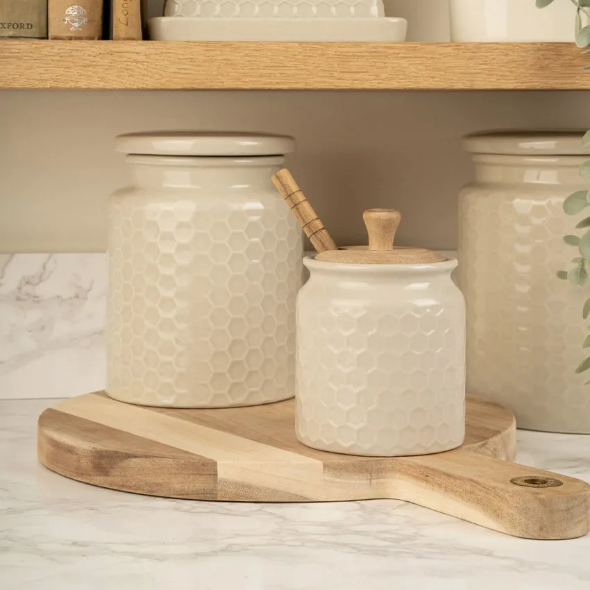 David Shaw | Honey Pot With Drizzler - Grey