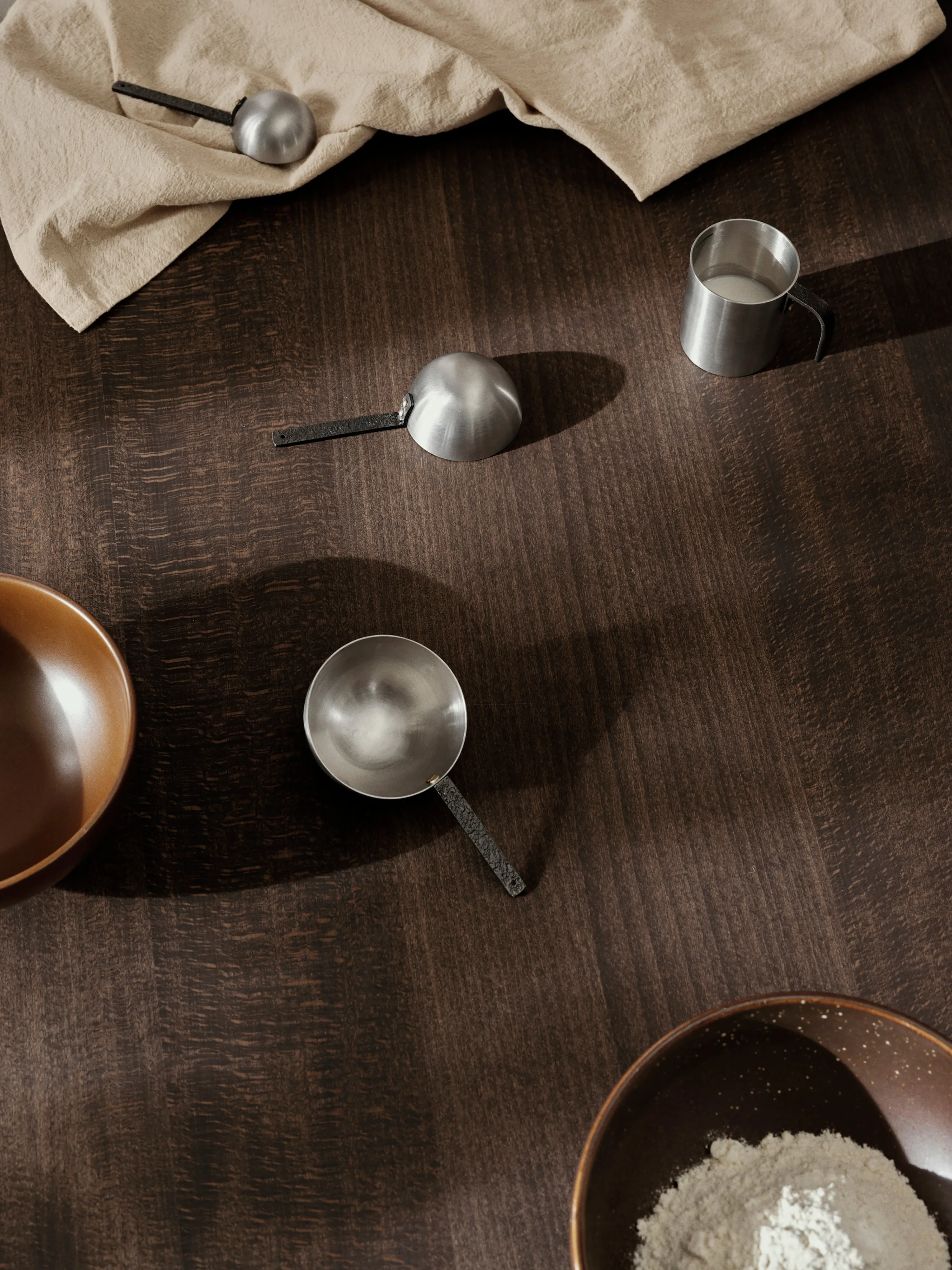 Ferm Living Obra Measuring Spoons Set Of 3 Stainless Steel