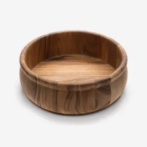Ironwood | Acacia Bead Rim Large Salad Bowl - Brown