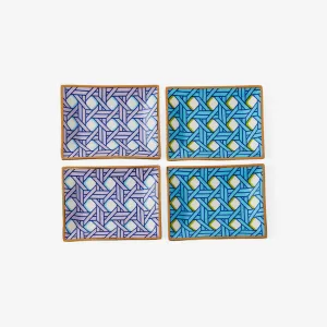 Jonathan Adler | Basketweave Petite Trays - Set of 4