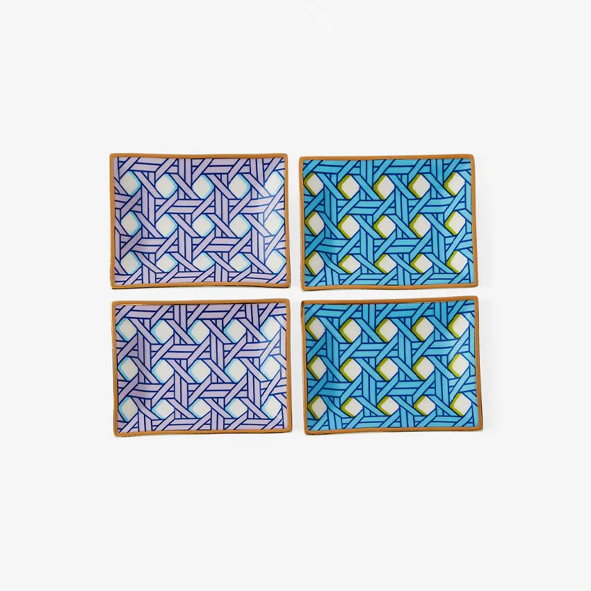 Jonathan Adler | Basketweave Petite Trays - Set of 4