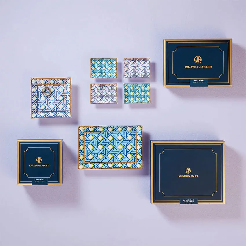 Jonathan Adler | Basketweave Petite Trays - Set of 4