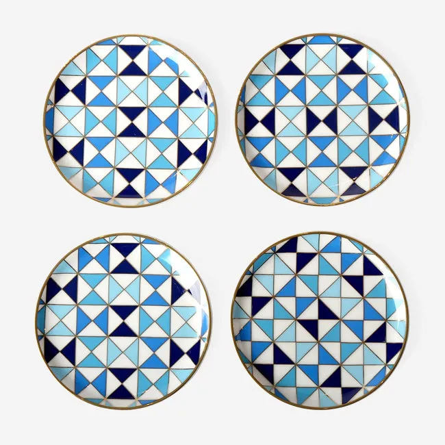 Jonathan Adler | Sorrento Coasters (Blue) Porcelain D: 4 in