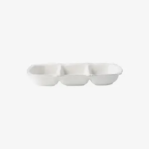 Juliska | Berry & Thread 14" Triple Section Server - Whitewash
