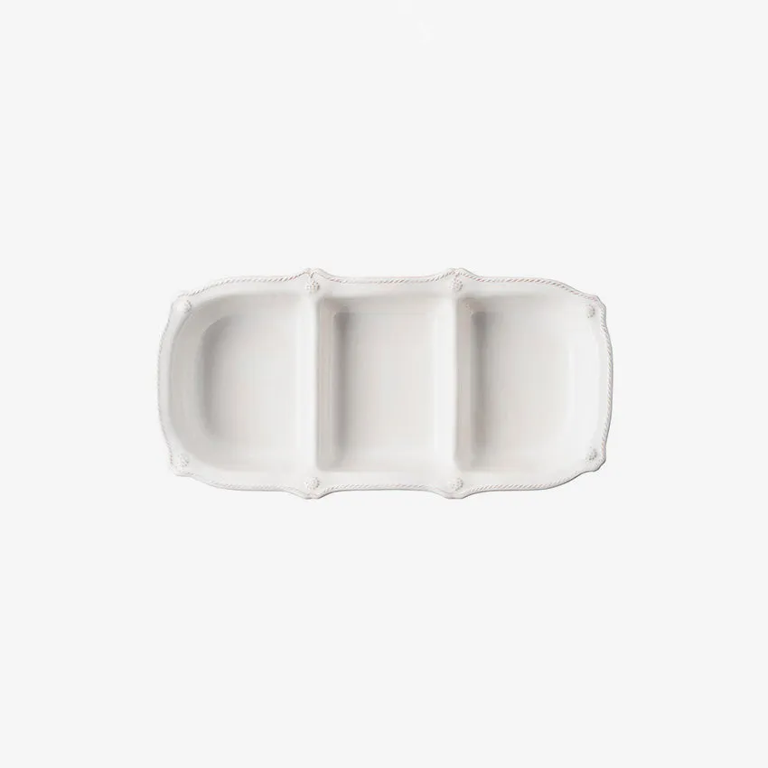 Juliska | Berry & Thread 14" Triple Section Server - Whitewash