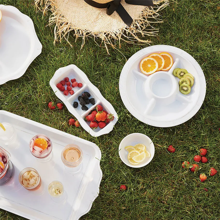 Juliska | Berry & Thread Melamine 24" Tray - Whitewash