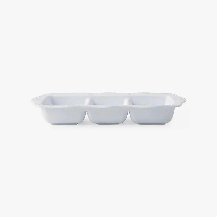 Juliska | Berry & Thread Melamine Triple Section Server - Whitewash