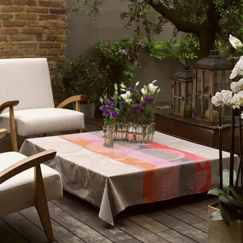 Le Jacquard Franais | Fleurs Gourmandes Coated Tablecloth
