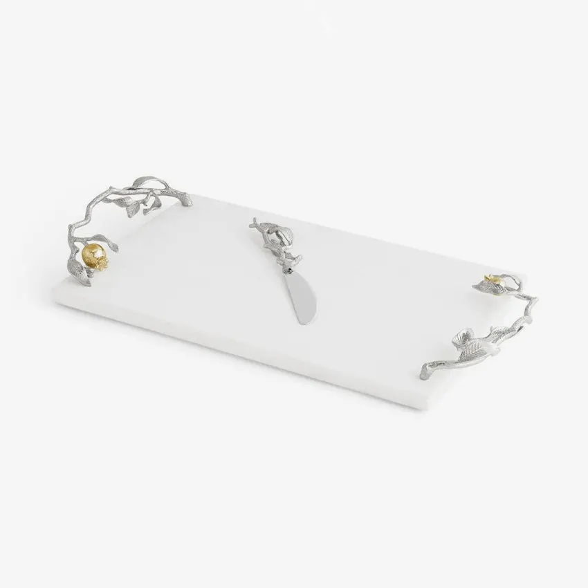 Michael Aram | Pomegranate Cheeseboard & Spreader - Silver & Gold