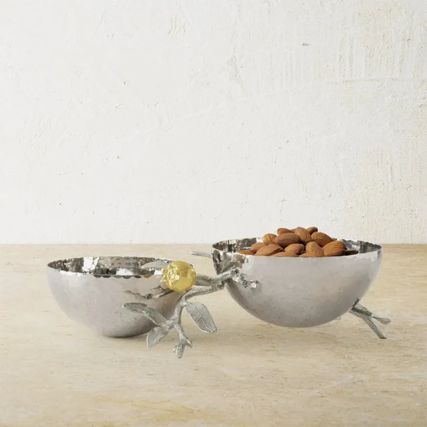 Michael Aram | Pomegranate Double Bowl - Silver & Gold