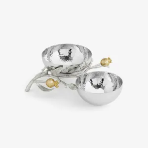 Michael Aram | Pomegranate Double Bowl - Silver & Gold