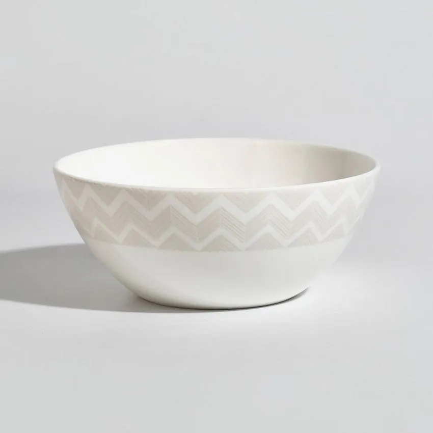 Missoni Home Dinnerware | Zig Zag White Soup Bowl