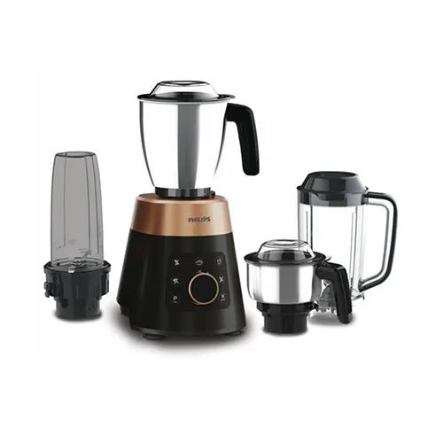 Philips 1000 Watt 4 Jars Black Mixer Grinder with 5 Preset Modes - HL7778/00