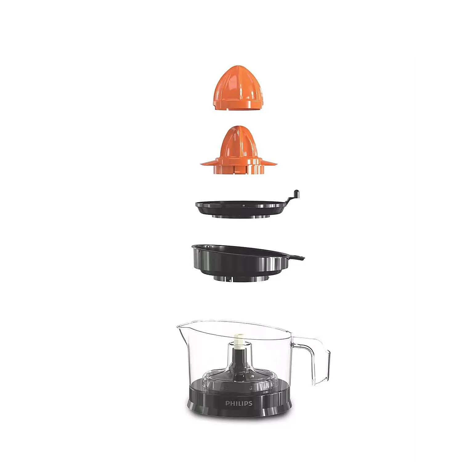 Philips Citrus Press Juicer 25Watt 0.5 Ltr Transparent & Black - HR2788/00