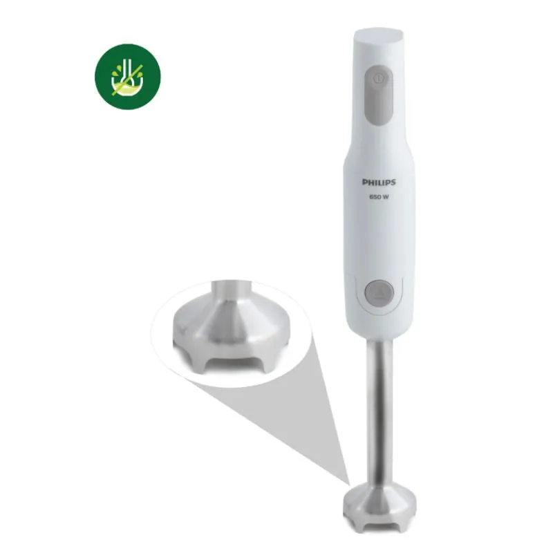 Philips Daily Collection 650 Watt Hand Blender White with Detachable Steel Rod - HL1600/00