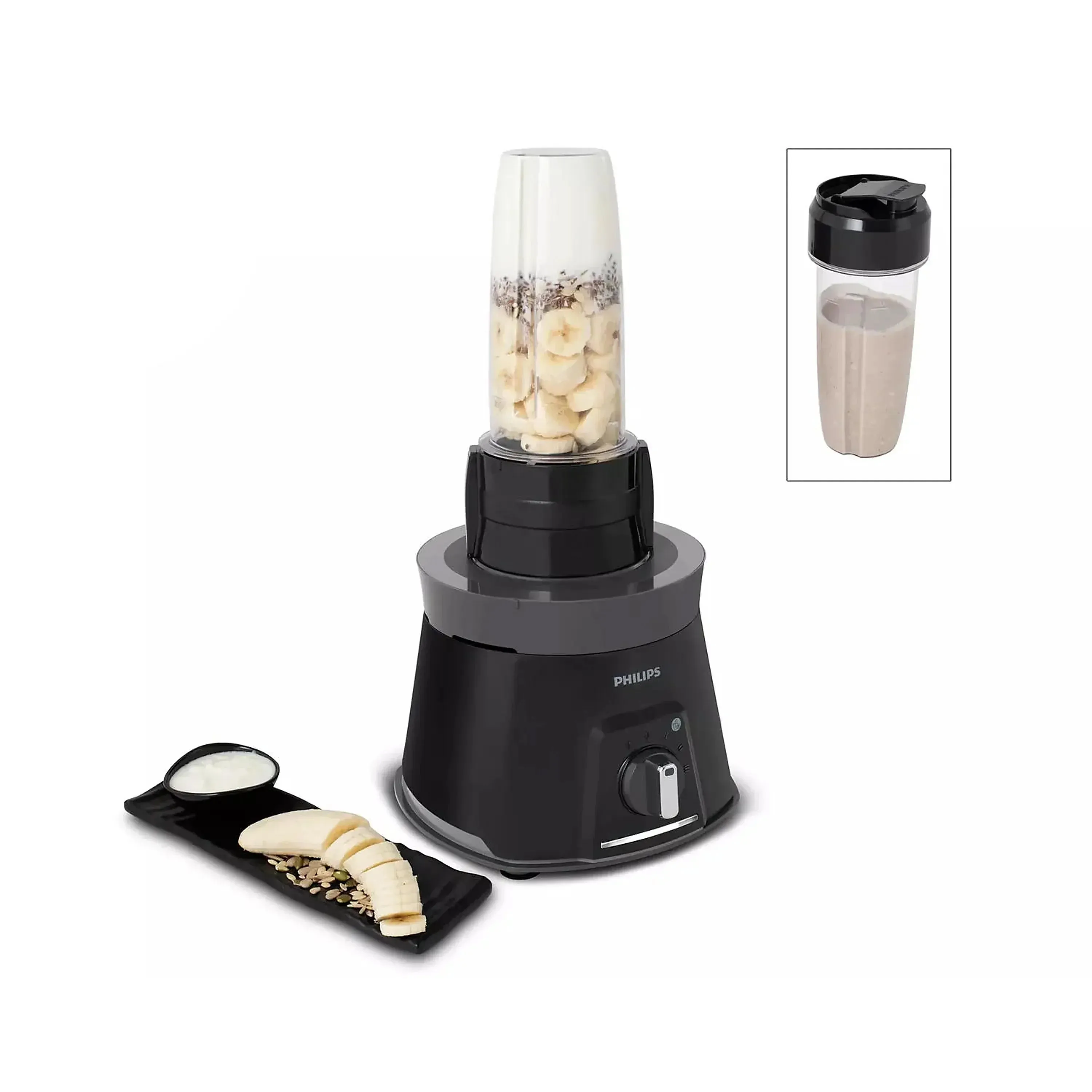 Philips Juicer Mixer Grinder 3 Jar 600 Watt with Blend and Carry - HL7579/00