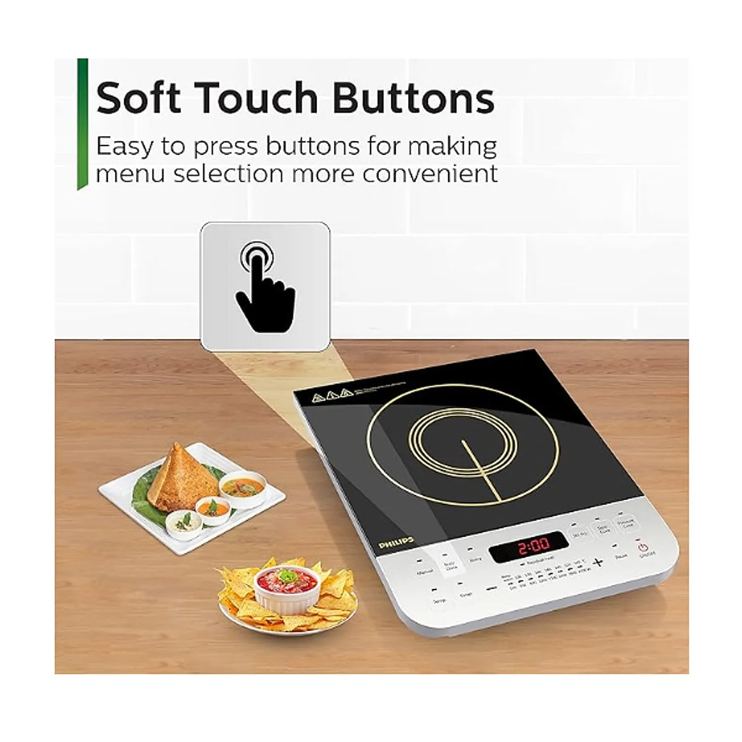 Philips Viva Collection 2100-Watt Induction Cooktop - HD4928/01