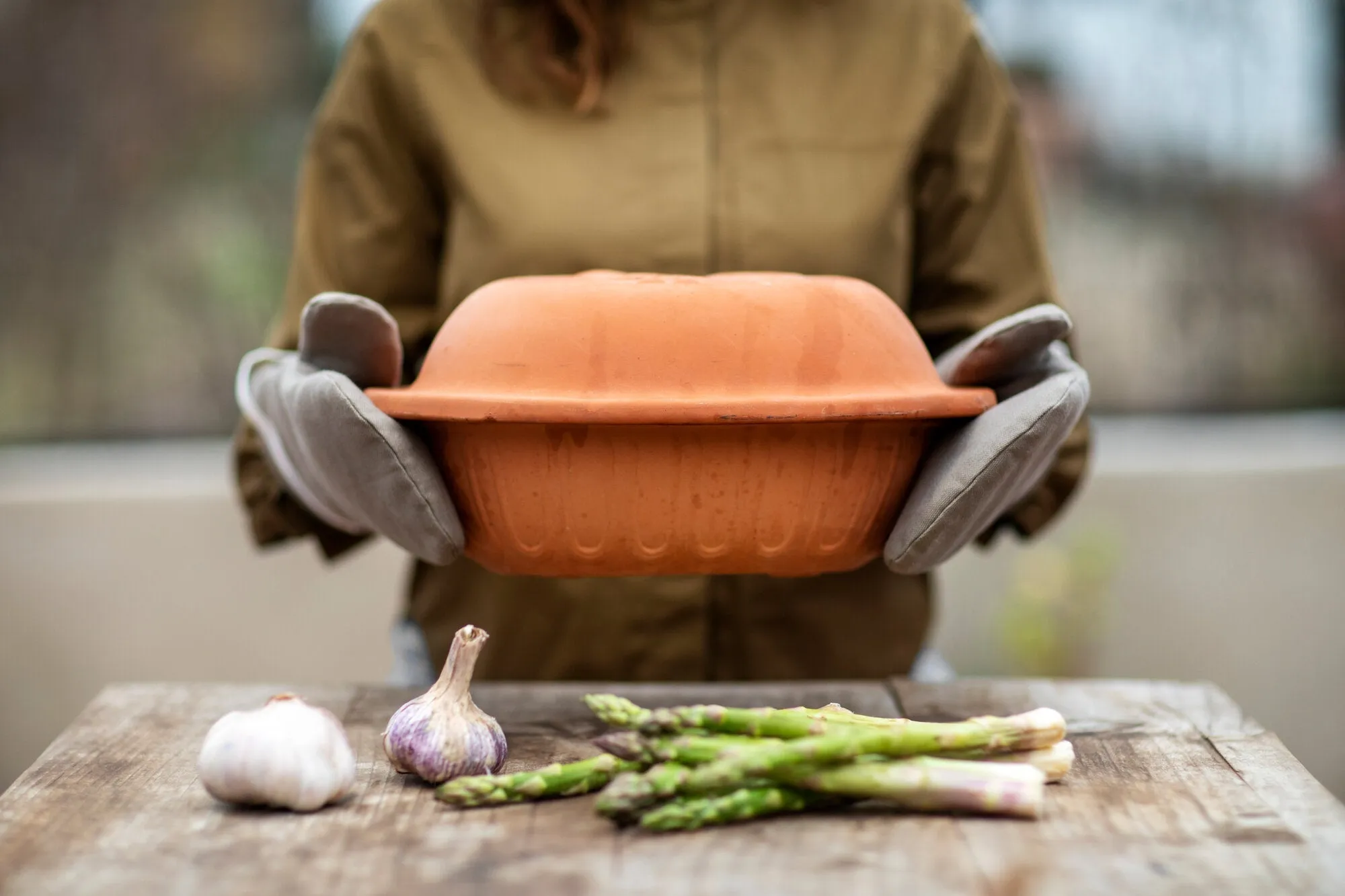 The Organic Company Oven Mitts Medium, Clay
