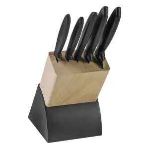 Tramontina Cutleria Plenus Knife Set 6pc Block Stand Black