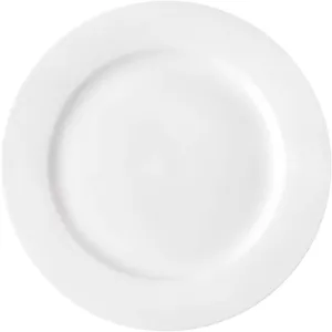 White Ceramic Plate 8" Round #4420